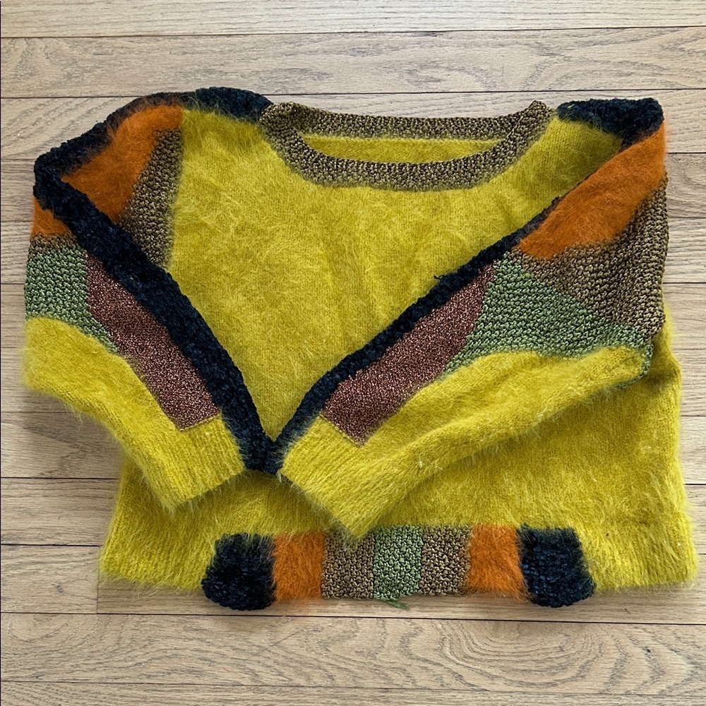 Vibrant Multicolor Women's Crew Neck Sweater- Funky vibe